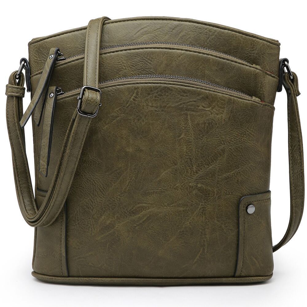 Dasein All-In-One Crossbody Anti-Theft Classic Messenger Bag , Green, One Size